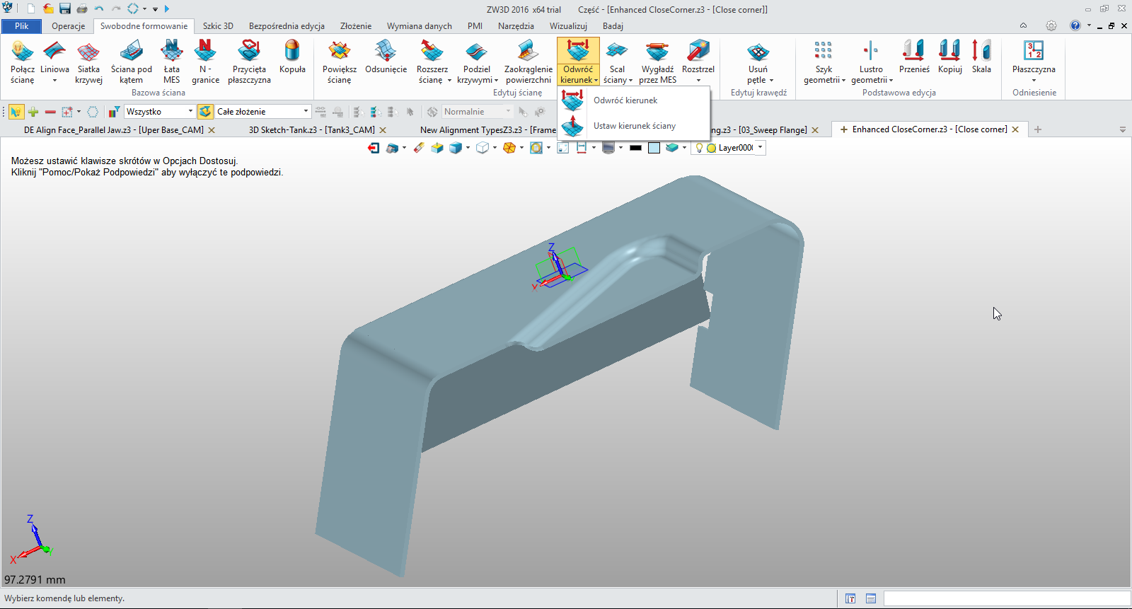 CAD_Swobodne formowanie_ZW3D